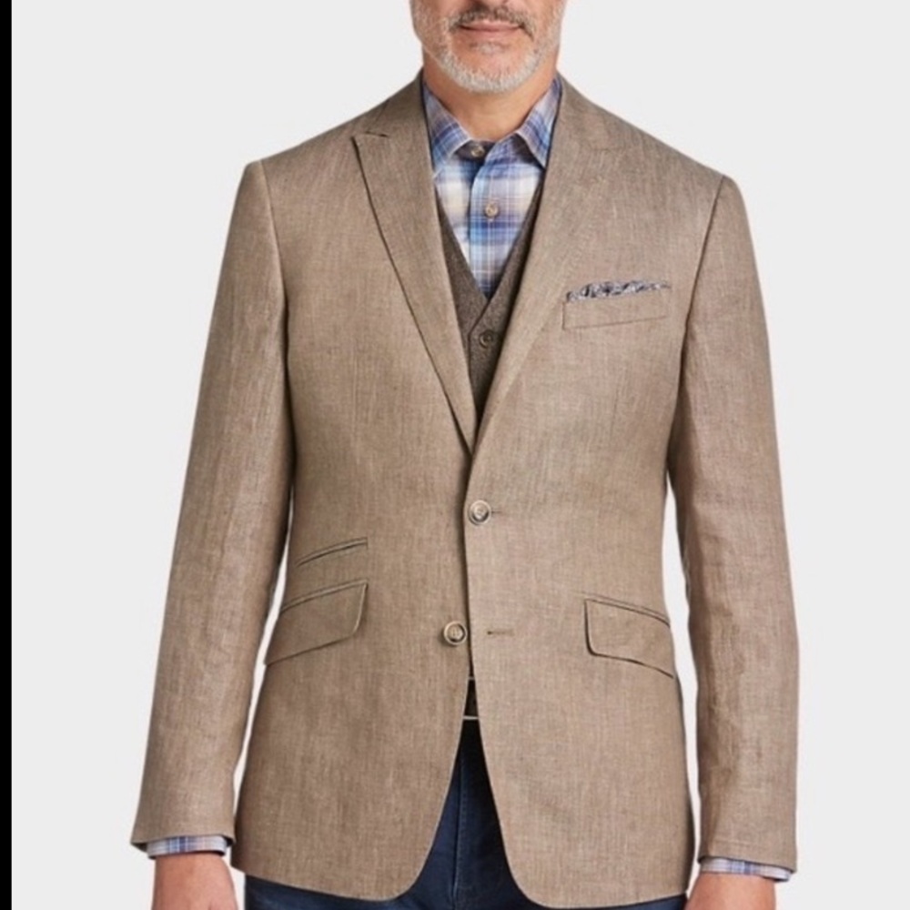 Joseph Abboud Linen Tailored Fit Sport Jacket Size 42/XL NWOT